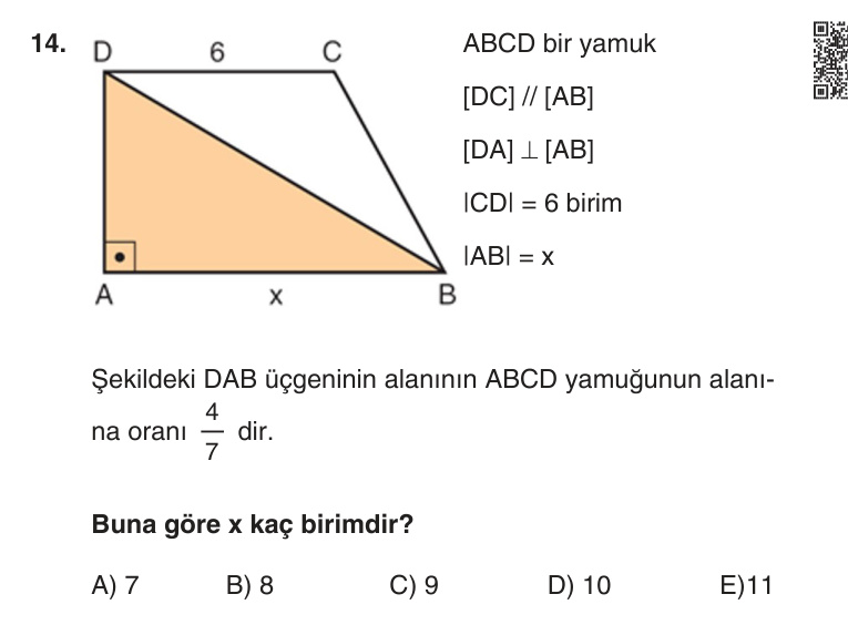 Gerçek Sınav Sorusu