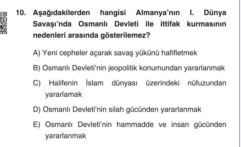 Gerçek Sınav Sorusu