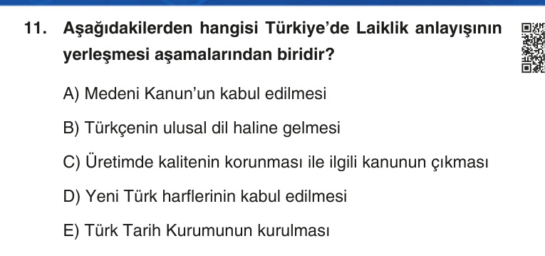 Gerçek Sınav Sorusu