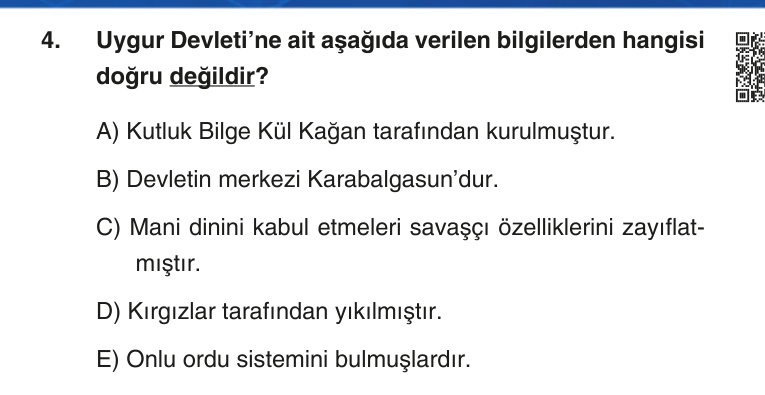 Gerçek Sınav Sorusu