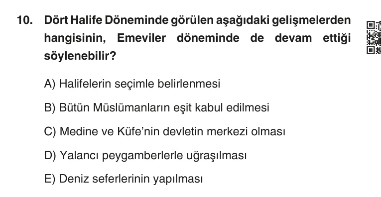 Gerçek Sınav Sorusu
