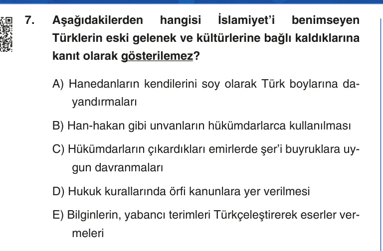 Gerçek Sınav Sorusu