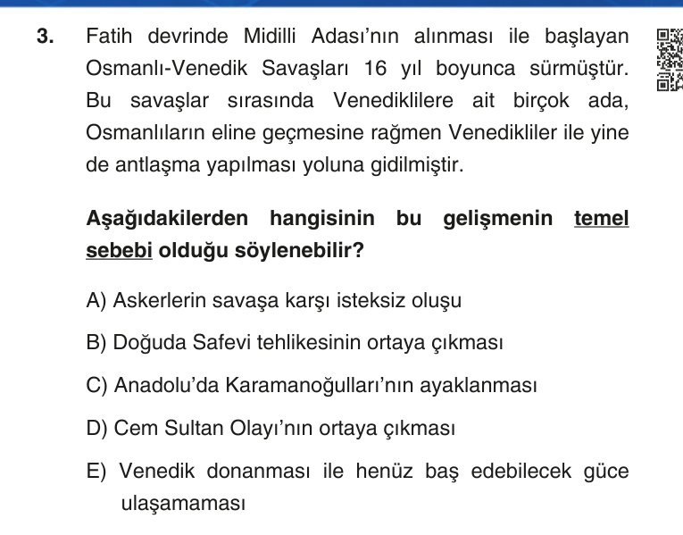 Gerçek Sınav Sorusu