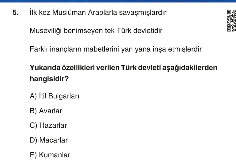 Gerçek Sınav Sorusu