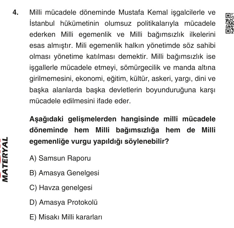 Gerçek Sınav Sorusu