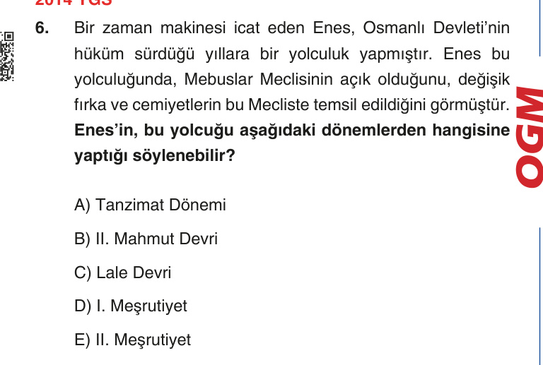 Gerçek Sınav Sorusu
