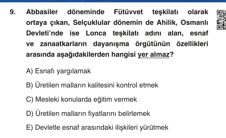 Gerçek Sınav Sorusu