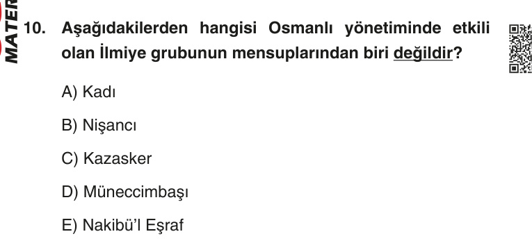 Gerçek Sınav Sorusu