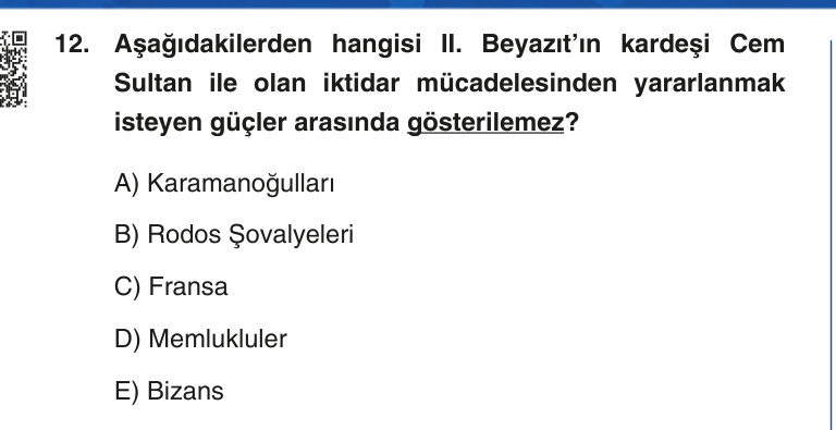 Gerçek Sınav Sorusu