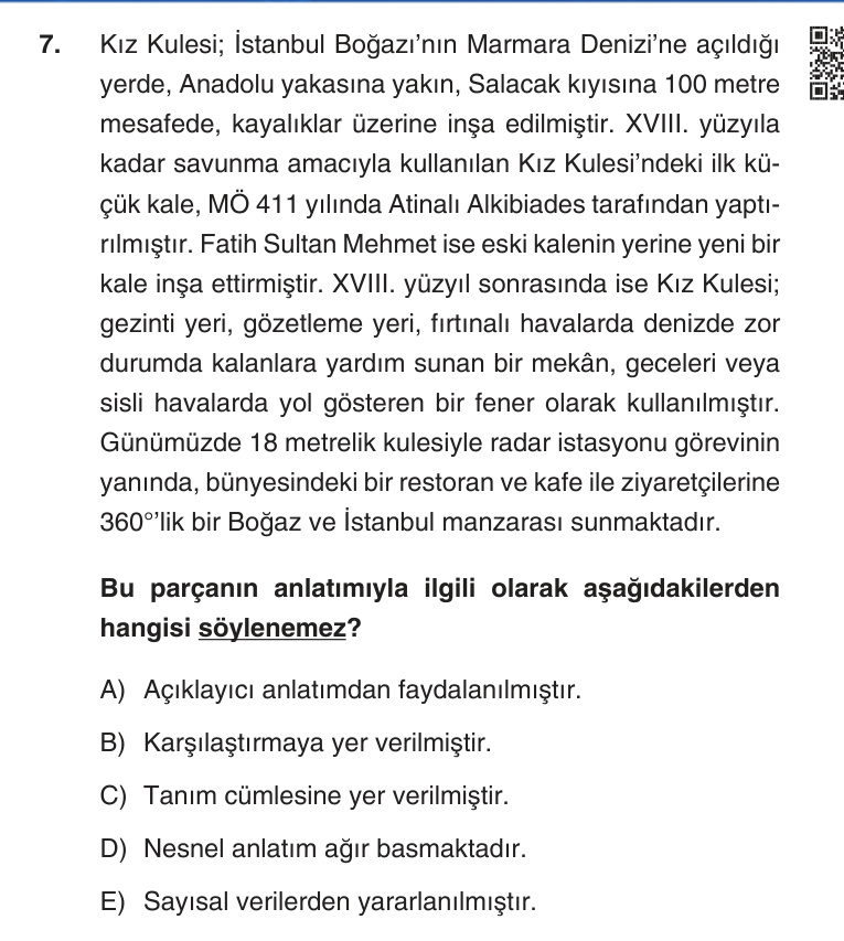Gerçek Sınav Sorusu