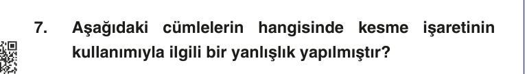 Gerçek Sınav Sorusu